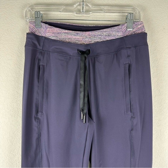 Lululemon Black Grape Purple Runderful Athletic Athleisure Pants Size 6 - Picture 4 of 8